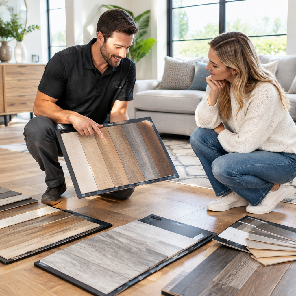 Flooring samples brought to your home